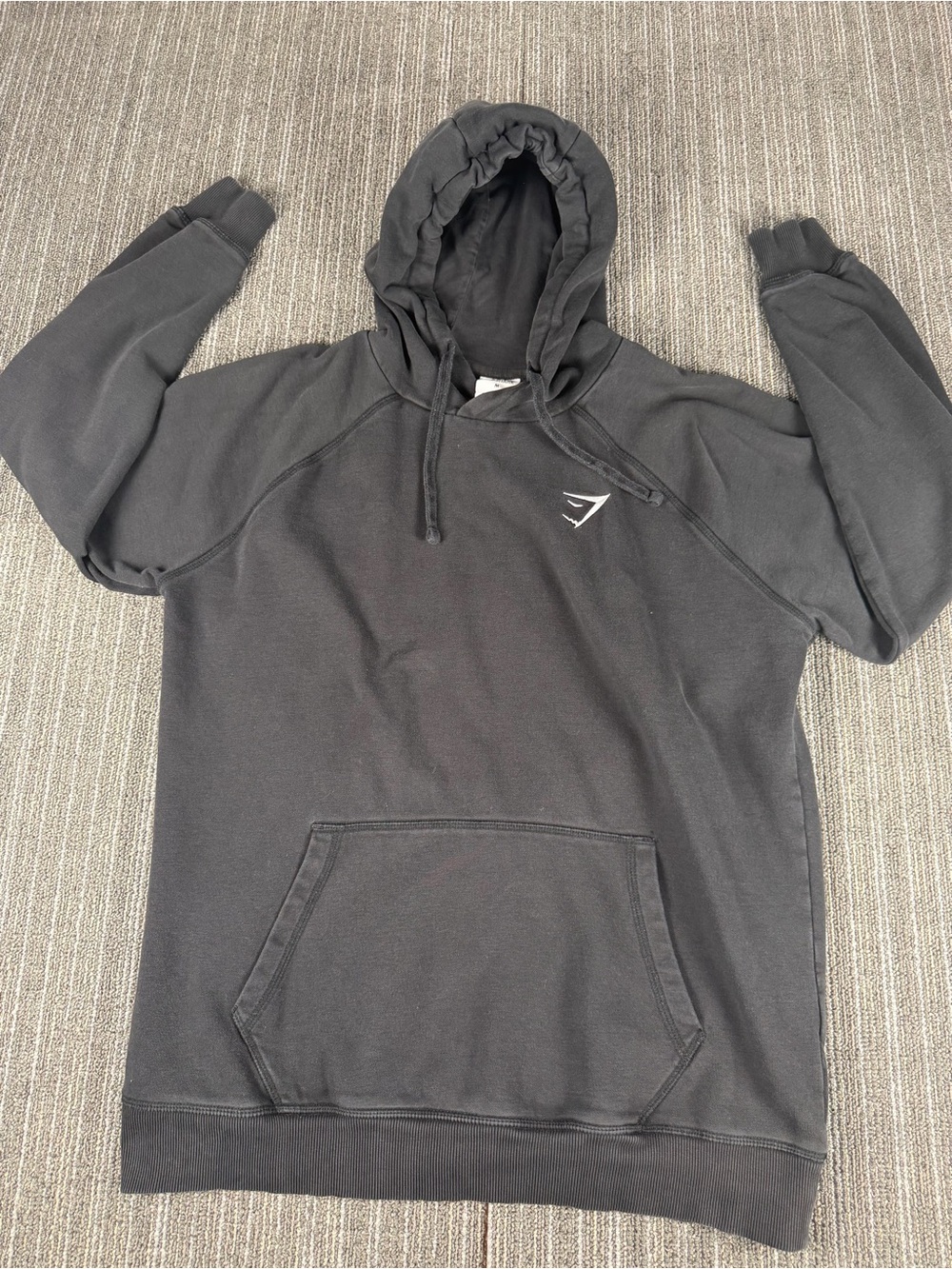 Gymshark Hoodie Mens Medium Black Logo Sweatshirt Preppy Gym Workout